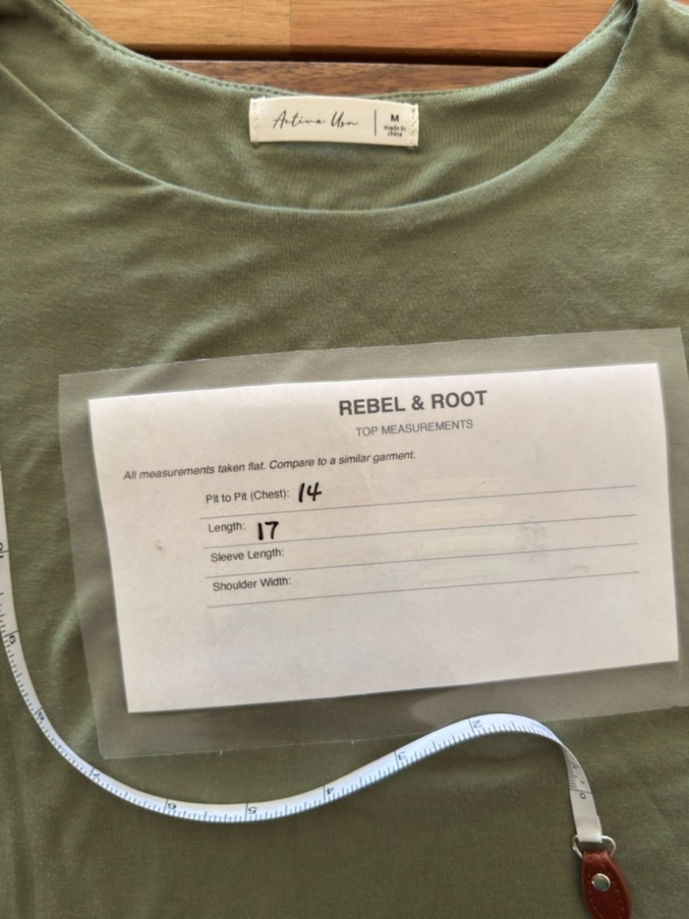 Active Usa Olive Green Crop Tee Short Sleeve Stretch Basic Soft Girl M - Picture 8 of 8